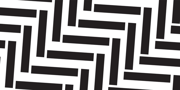 Black White Herringbone Pattern Geometric Zigzag Abstract Vector Background