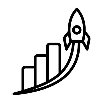 Accelerator  Icon - Black Outline
