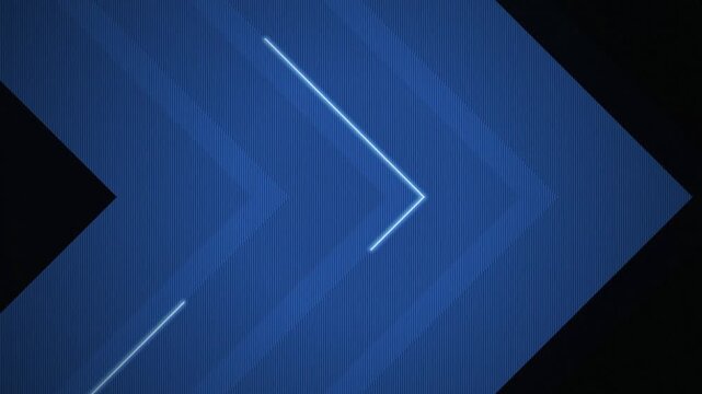 Blue chevron arrows glowing trace lines seamless loop abstract