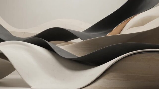 abstract marble wood and black wave layers organic architectural background