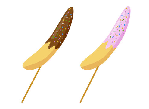 縁日のチョコバナナ2種類