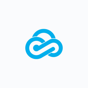 Cloud logo design with modern creative concept idea.