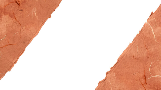 Terracotta Torn Paper Background with White Copy Space for Social Media, Video Overlays, Banners, Posters and Creative Designs