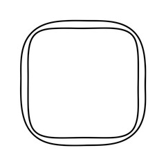 Obraz premium Double outline square with rounded corners