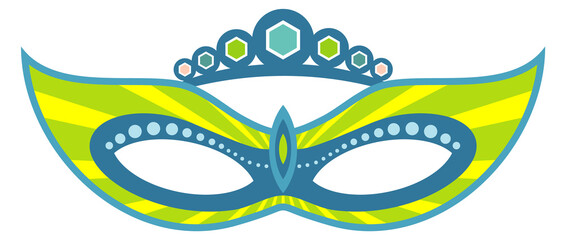 Carnival mask for mardi gra party. Festival icon © MicroOne