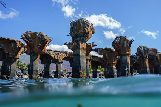 Ruined Pier Foundations at Lahaina