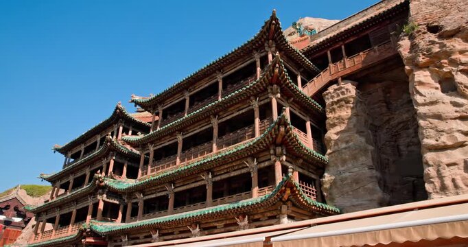 China Shanxi Yungang Grottoes UNESCO Heritage 4K