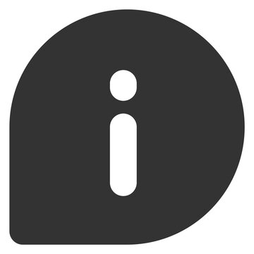 Information black icon. Helpdesk service ui symbol