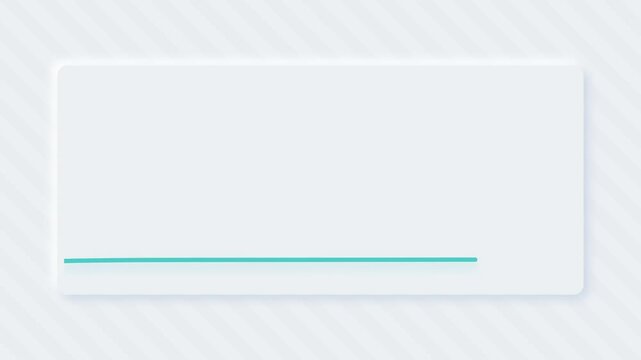 Abstract digital graphic element growing line animation white background