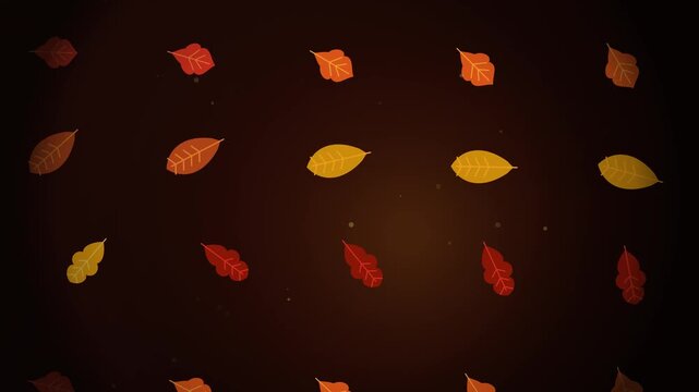 Seamless Autumn Leaves Pattern with Falling Foliage and Seasonal Background