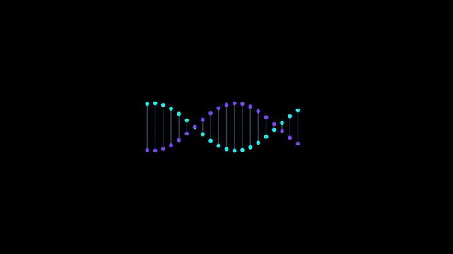Abstract dna helix structure digital animation science technology