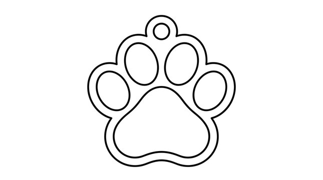 Isolated Paw Print Icon