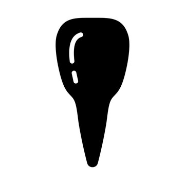 Incisors Icon - Solid Black