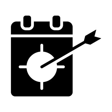 Appointment Icon - Solid Black
