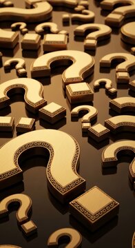 疑問符の群れ、思考、探求、謎、未解決