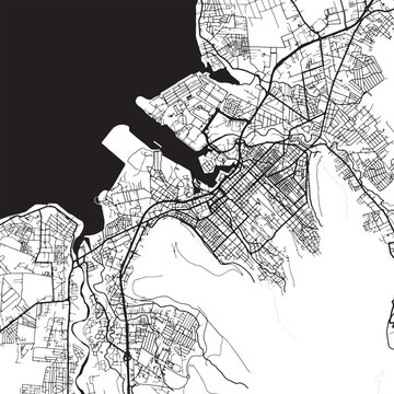 Port Louis City Skyline Vector Illustration Featuring Mauritius Famous Landmarks And Architecture Cityscape Design