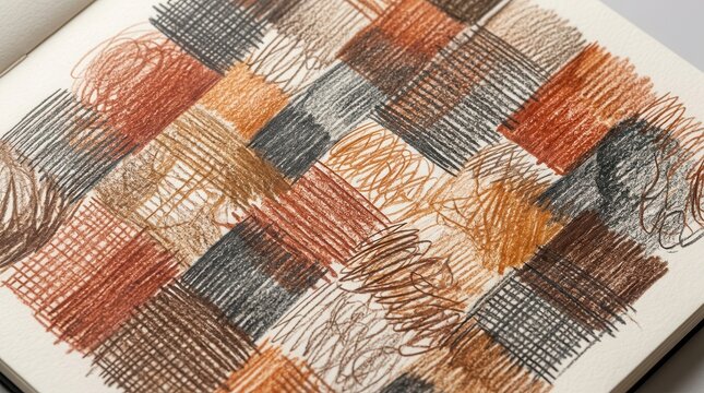 Abstract pencil texture background with scribble line pattern.