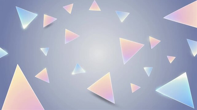 Floating Abstract Triangles Seamless Loop Animation