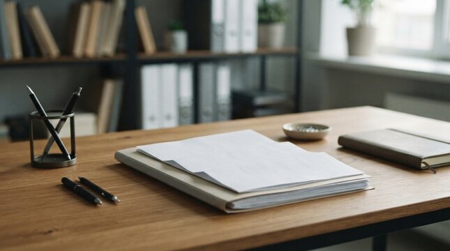 Insurance policy review desk with folded deductible summary, insurance cost and premium comparison concept