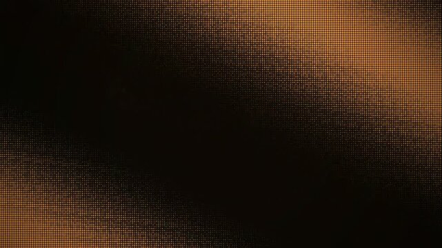 Abstract golden halftone gradient background, digital pixel texture motion loop