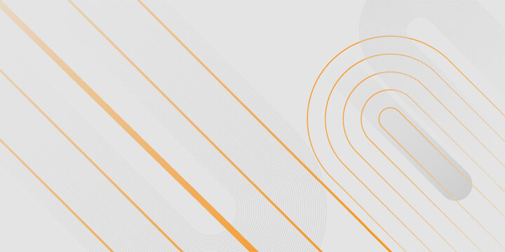 White geometric abstract background with golden lines. Modern gradient diagonal rounded lines pattern. Minimalist graphic design. Suit for banner, brochure, card, cover, flyer, poster, website