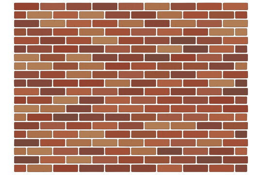 Red brick wall texture background vector illustration