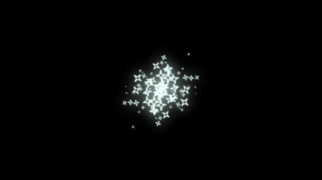 White glowing twinkling glitter star, glowing magic glitter trail on black screen.4k, magical fairy shimmer particles, elegant two lines of magical twinkle doodle stars trail
