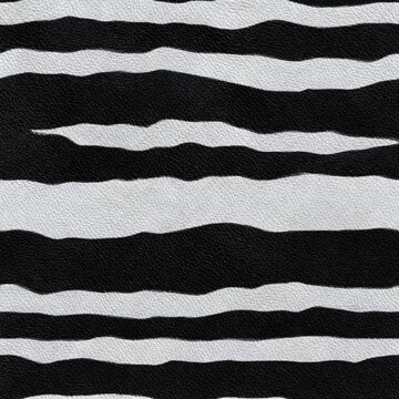 Black and white zebra print leather texture background