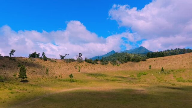 aerial view of the wurung crater, east java
