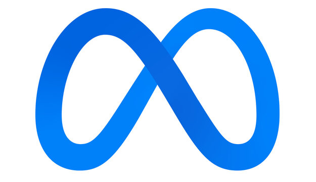 Meta corporate logo for social media technology and connected digital platform branding.