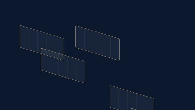 Abstract Isometric Geometric Motion Graphic Animation