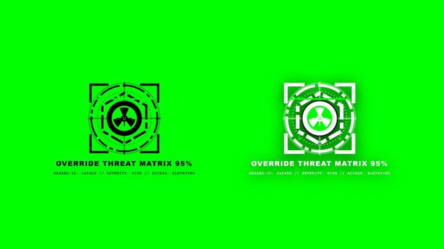 Danger Critical Root Access Granted Chroma Key Animation.