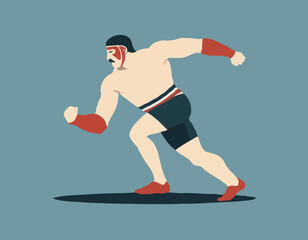 Fototapeta premium Roman Greco Wrestler image vector. Greco Roman Wrestling Vector image.