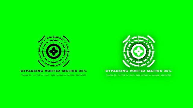 Chrono Vortex Override Danger Alert Hud Scanner Chroma Key Animation.