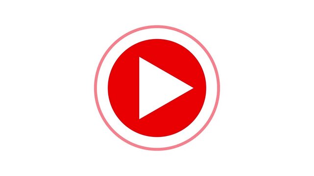 play icon, video play icon for website and mobile design animation on black background.