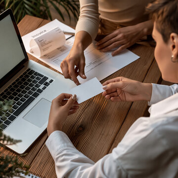 Small-Business Team Practicing an Invoice Callback Check