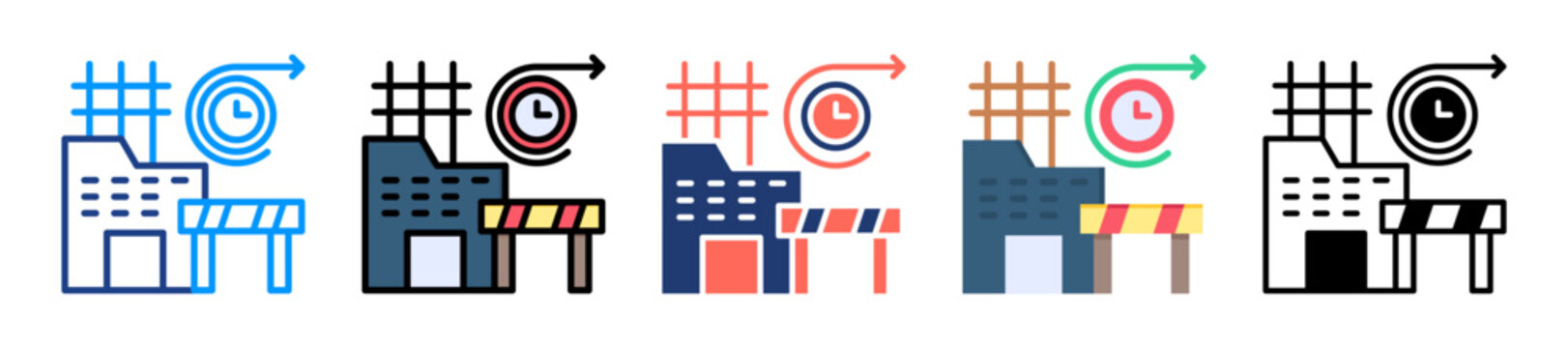 Future Construction Icon Sheet Multiple Style Collection 