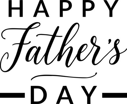 Calligraphic fathers day lettering vector design