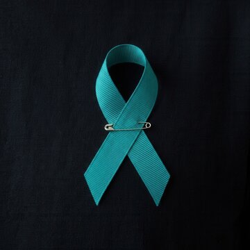 Teal Awareness Ribbon Pin Support Cause Advocacy
