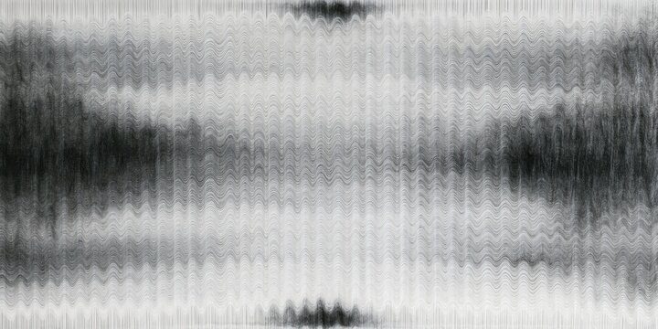 Abstract black and white image with horizontal wavy bands and vertical ripple lines