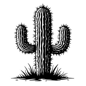 cactus vector illustration design on isolated background