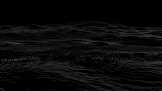 Organic Terrain-Like Contour Map in Fine Grey Lines