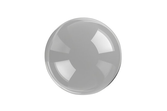 Smooth clear glass orb with broad highlights