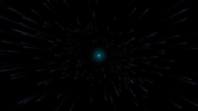 Cinematic black hole inspired hyperspace portal with a dark gravitational aperture, distorted light, converging energy streaks and deep spatial distortion. Futuristic cosmic gateway concept