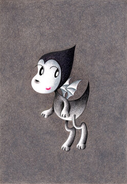 妖精のイラスト - 蝙蝠・黒・キュート・ラブリー