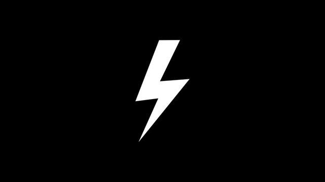 Energy neon electricity lighting bolt sign icon. neon battery charging icon animation. energy bolt concept. 4k motion video
