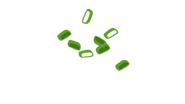 sliced spring onion choped green onion leaf