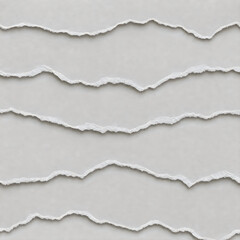 Fototapeta premium Set of horizontal torn paper strips with rough edges