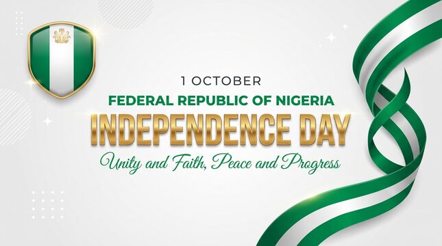 Nigeria independence day celebration graphic design