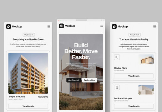 Website Landing Page Mockup